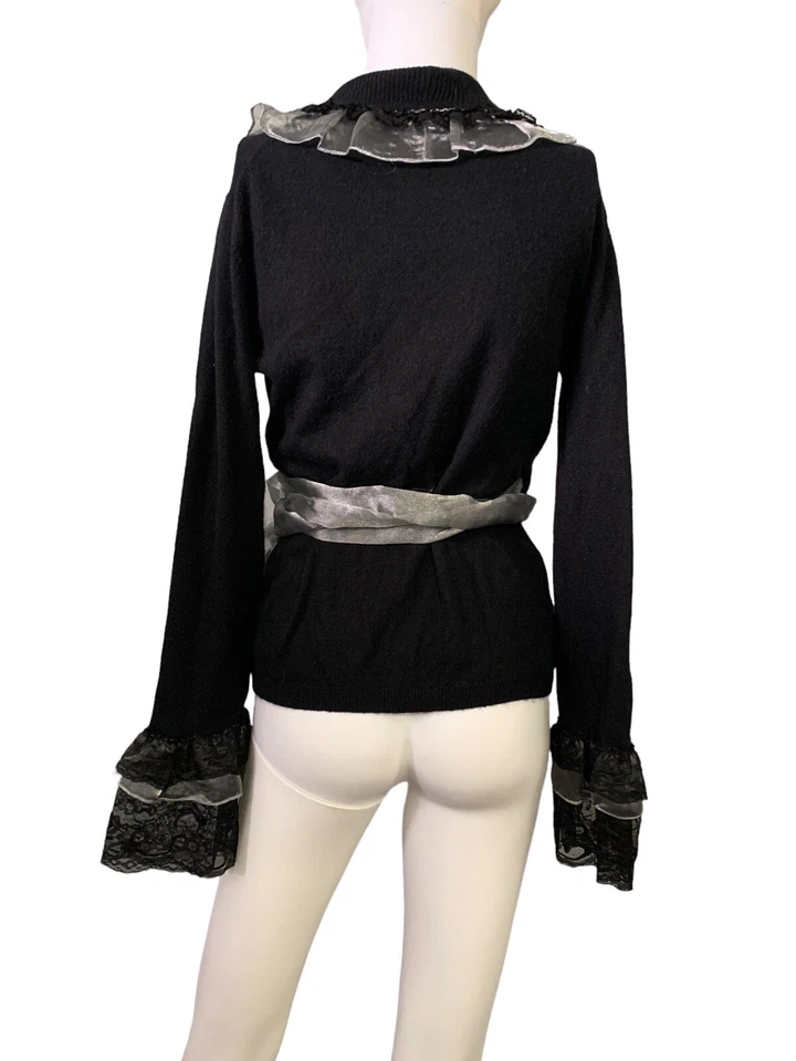 Suéter Coqueta Randolph Duke The Look Luxe Puños de Encaje Manga Larga Nuevo con Etiquetas Y2K Foto 4 de 4