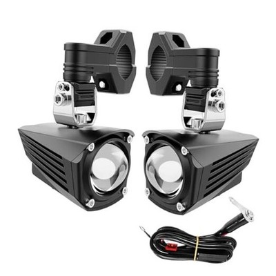 Mini Motorcycle Auxiliary Driving Light, (White+Yellow) Dual Color LED F04-MINI
