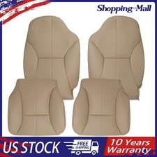 For 1998-2002 Dodge Ram 1500 2500 Truck Front Leather Seat Cover Med Camel Tan