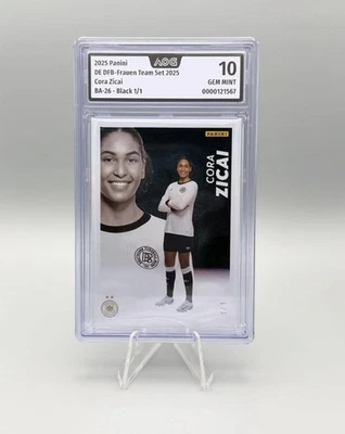 Panini DFB Frauen Team Set 2025 Cora Zicai Black 1/1 AOG 10 Gem Mint - Bild 1 von 4