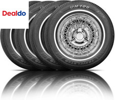 Set Of 4 Four Un106 All Season 18575r14 18mm White Wall Radial Passenger Car