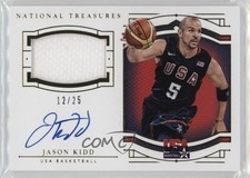 2015-16 National Treasures USA Basketball Jersey 12/25 Jason Kidd Auto HOF lz7