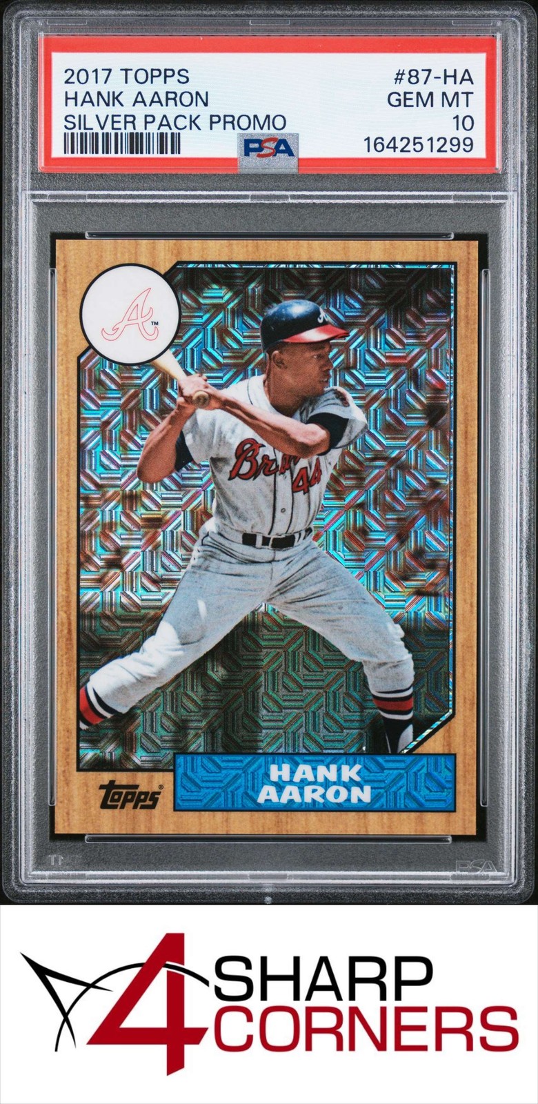 2017 TOPPS SILVER PACK PROMO #87-HA HANK AARON HOF PSA 10