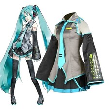 Anime Cosplay Vocaloid Miku Hatsune Costume Halloween Party Props Dresses Suit