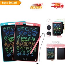 Backlit LCD Writing Tablet 2-Pack for Kids Ages 3-6   Perfect for Family Sharing