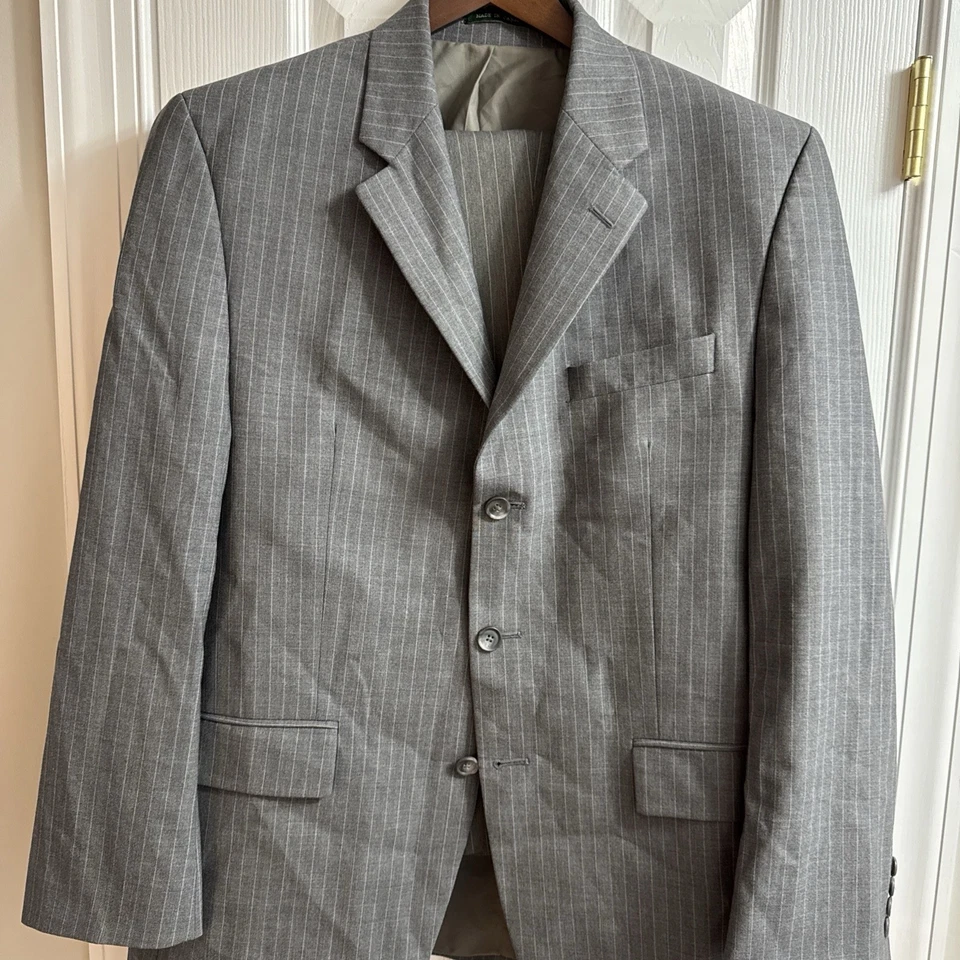 Vintage Beged-OR of Israel Men’s Sport Coat Size 44L Black w/ Beige Houndstooth - Image 3 of 4