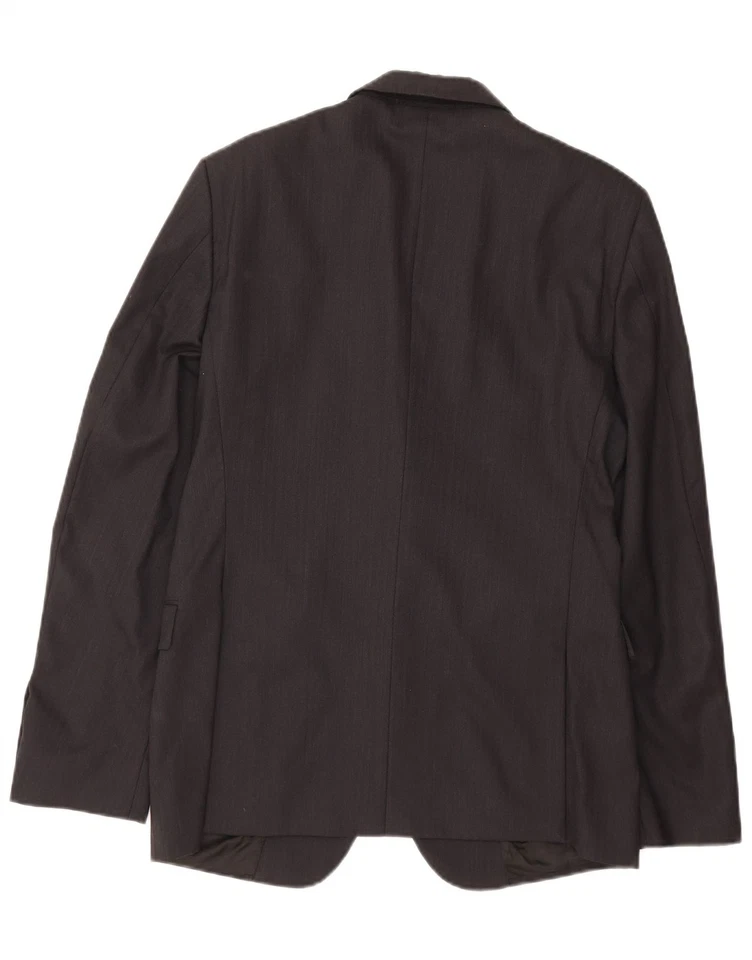 CALVIN KLEIN Mens 2 Button Blazer Jacket IT 50 Large Navy Blue Wool DM01 - Image 2 of 3