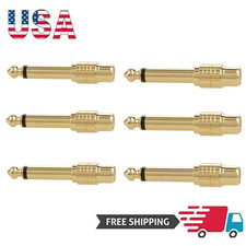 6x 6.35mm 1/4 Male for Mono Plug To RCA Female Jack Audio Adapter Connector M190