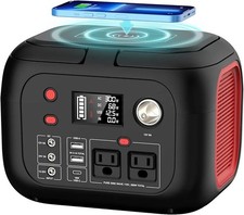 Portable Power Station 300W 228Wh Solar Generator with AC Outlet for Camping RV