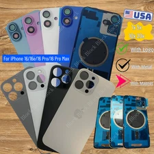 Back Glass Replacement Lot With Metal Magnet For iPhone 16/16 Plus/16 ProMax/16e