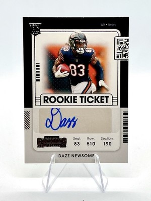 Dazz Newsome 2021 Panini Contenders Rookie Ticket Auto #248 Bears
