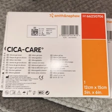 Smith & Nephew Cica-Care Silicone Gel Sheet For Scar Treatment 12cm x 15cm 5x6”