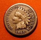 1863 Indian Head Cent CN VG