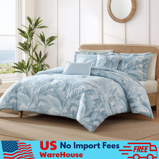Tommy Bahama Palm Serenity Reversible 5-Piece King Comforter Set - Blue