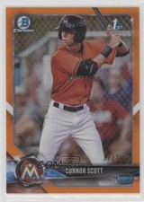 2018 Bowman Draft Chrome Orange Refractor 17/25 Connor Scott #BDC-158 am2