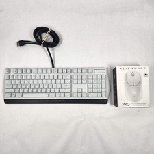 Alienware Keyboard Mouse AW510K White Gaming Combo Bundle For PC
