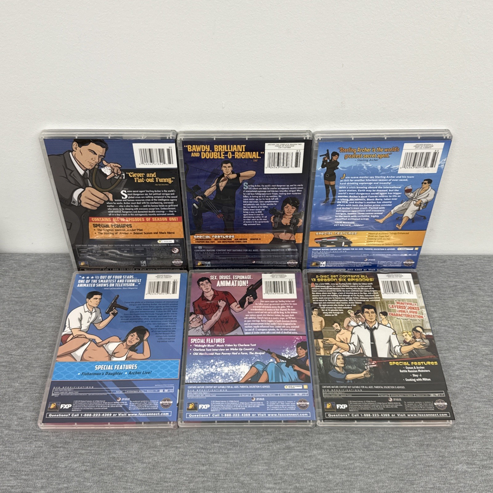 Archer TV Series Seasons 1-6 (DVD) Complete Seasons