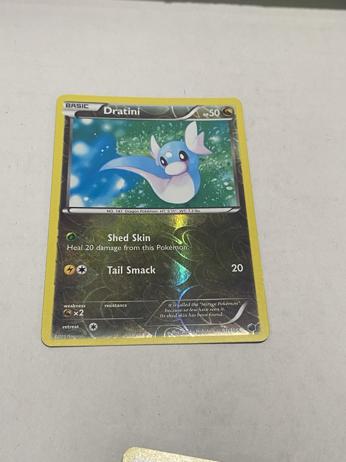 Dratini - 81/116 - Common - Reverse Holo Pokemon Plasma Freeze LP-