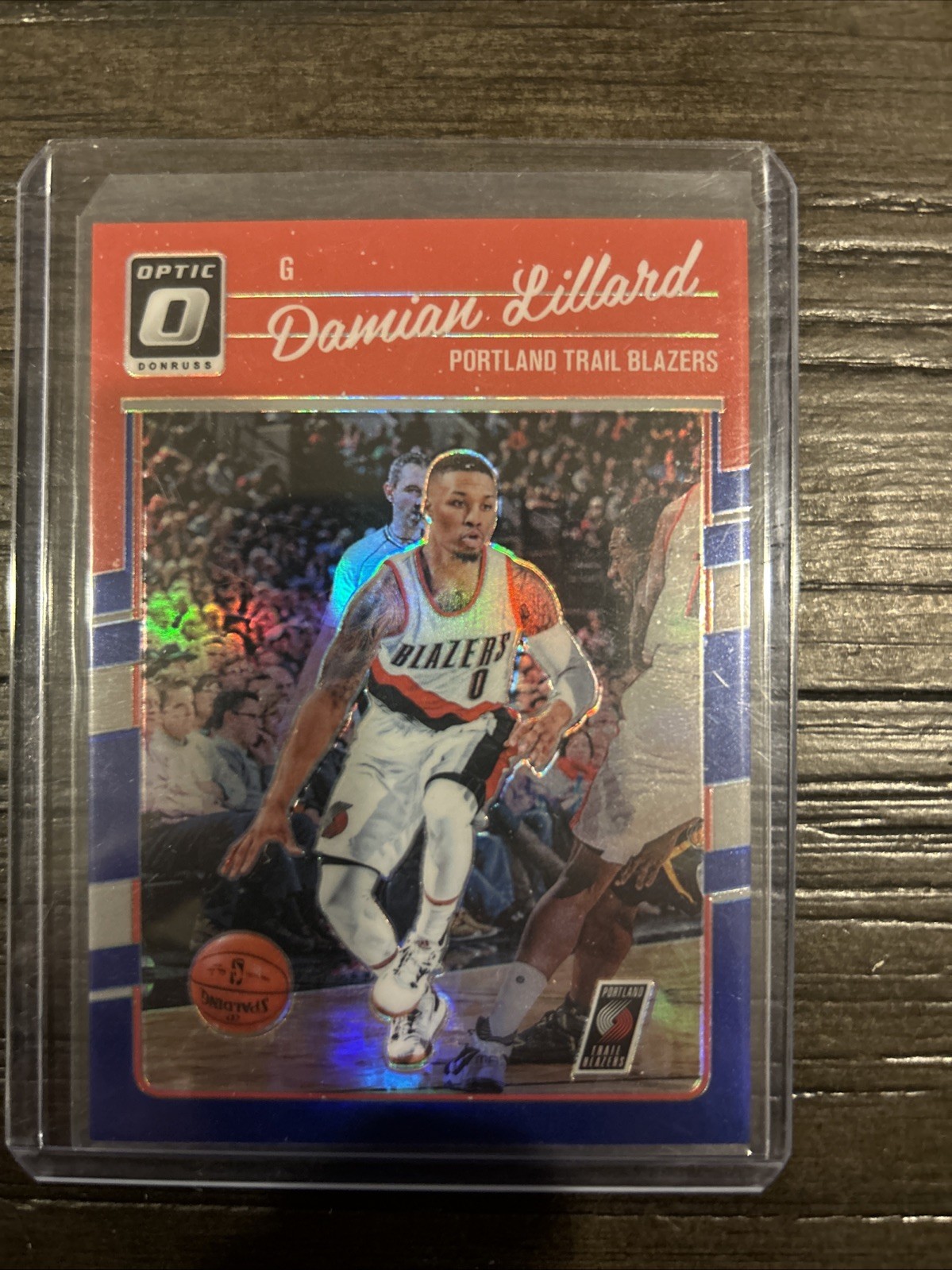 2016-2017 Panini Donruss Optic #131 Blue Prizm Damian Lillard /49