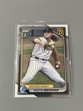 Boston Bateman 1st Chrome  2024 Bowman Draft Card #BDC-34 San Diego Padres