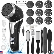 Portable Electric Callus Remover with Vacuum, Rechargeable Foot Care Kit