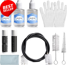 Trumpet Cleaning Kit Valve Oil Slide Grease Brushes Cloth Maintenance Set