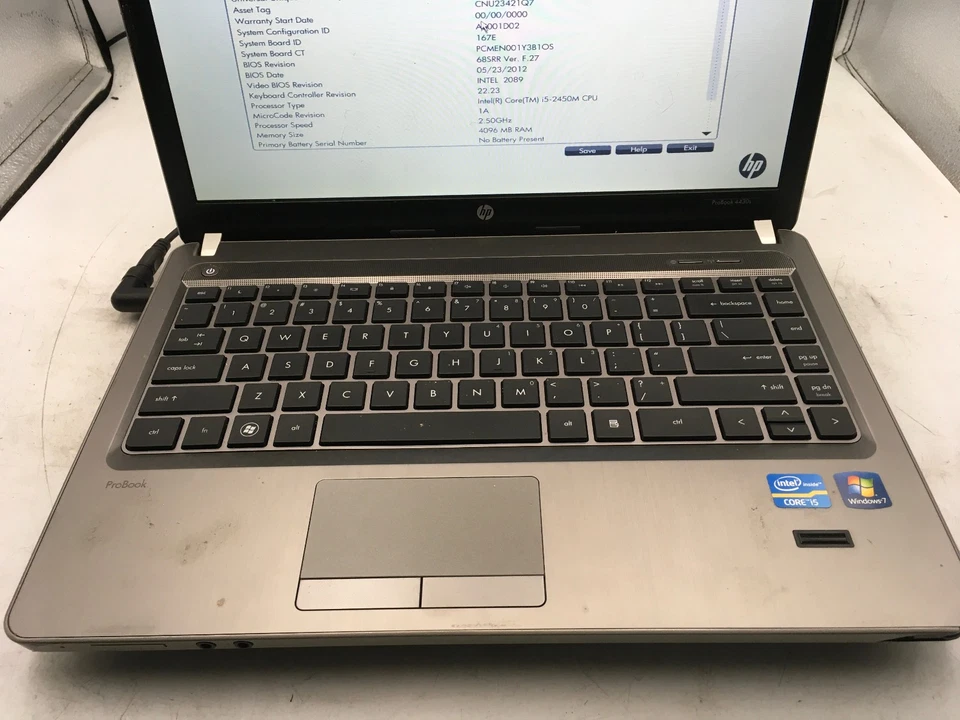 HP PROBOOK 4430s — ЗАГРУЖАЕТСЯ В BIOS — INTEL I5 2450M — 4 ГБ RAM — ЧИТАЙТЕ ОПИСАНИЕ — BB - Изображение 3 из 4