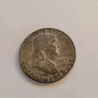 1963 Ben Franklin Silver Half Dollar Coin. One Coin Only