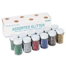 Pacon 91356 0.04 Hexagon Crystals 0.75 oz. Jar Spectra Glitter (12/Pack) New