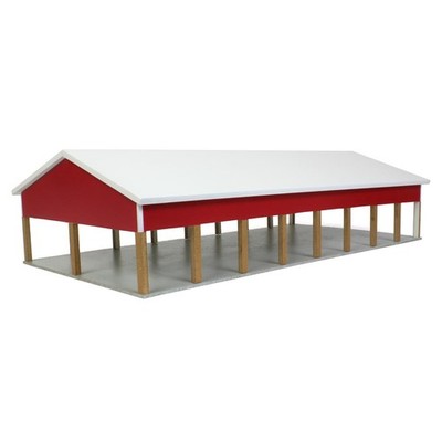 1/64 White And Red 50 X 100 Custom Hay And Implement Shed Barn Building STA-201