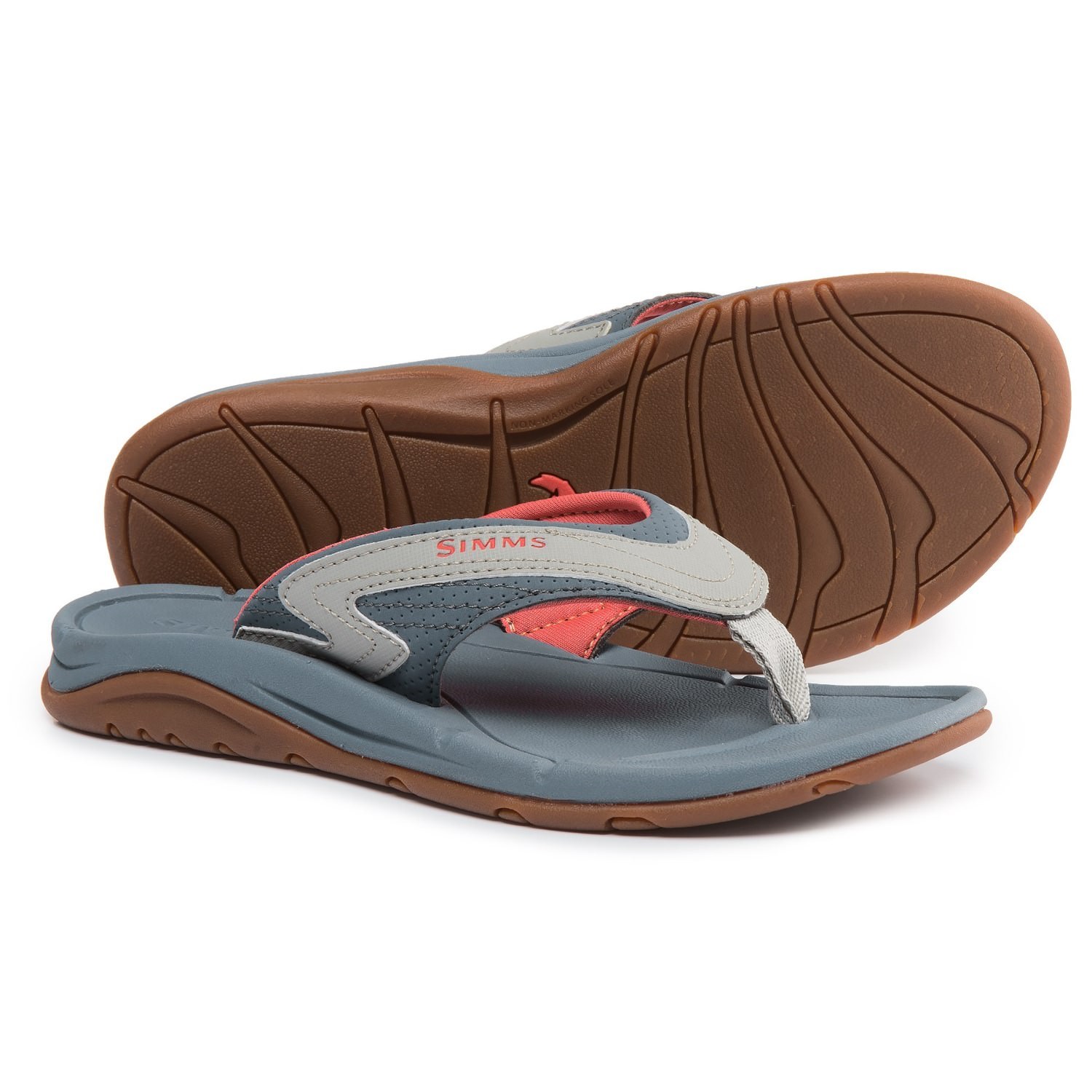 Sandalias/chanclas para mujer Simms de atolón de pesca - cuero vegano  multicolor NUEVAS | eBay