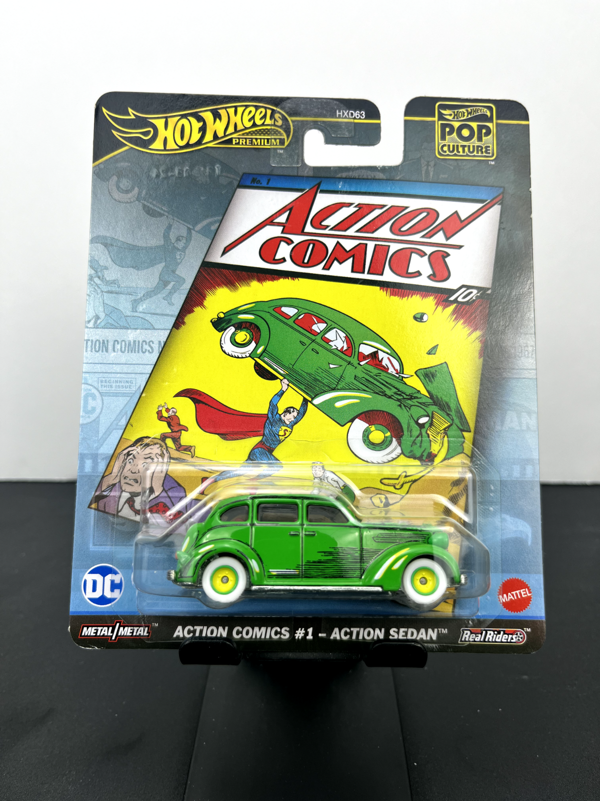 Hot Wheels 2024 Premium Pop Culture Action Comics #1 - Action Sedan Superman