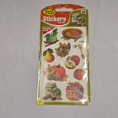 Vintage Mello Smello Fall Season Scratch n Smell Sniff Cinnamon Apple Pie Pear