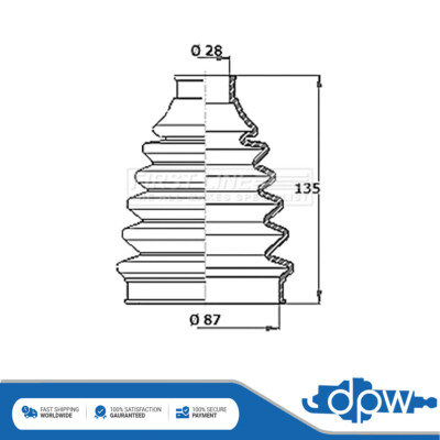 Fits Citroen Peugeot CV Joint Boot Set Front Outer DPW 329331 | eBay