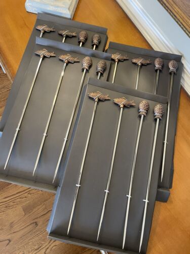 Pottery Barn Tropical Fish Kabob Skewers S/16 New Read