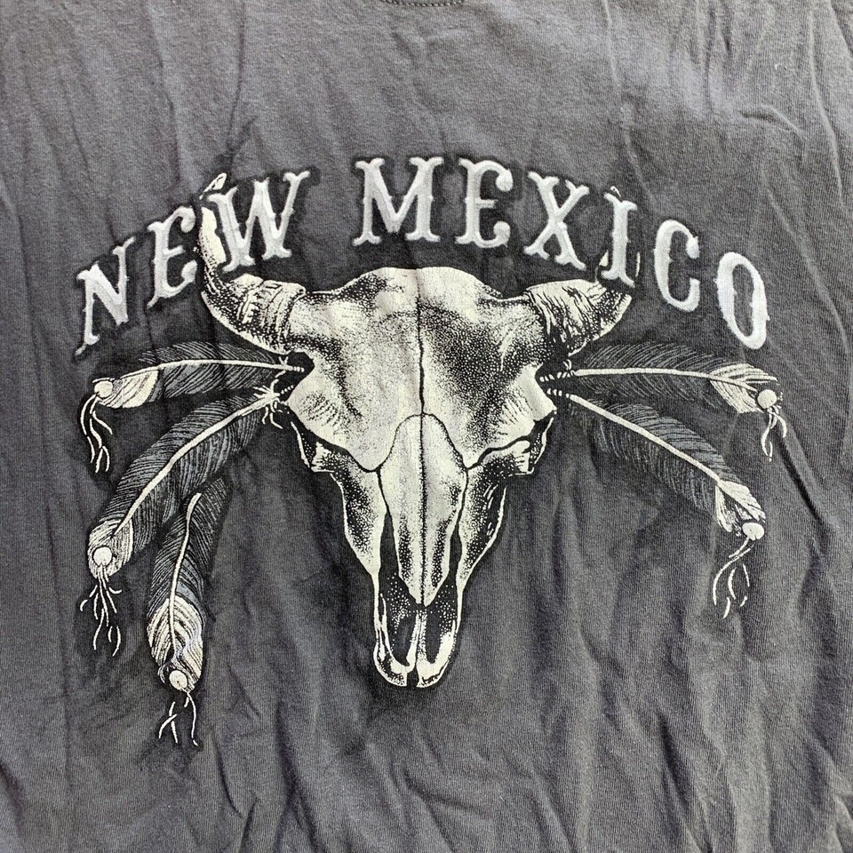 New Mexico Steer Skull Mens TShirt Size L eBay