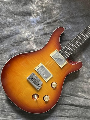 Electric Guitar 6 String Sunburst Flame Maple Top Solid Body PRS Chrome Part