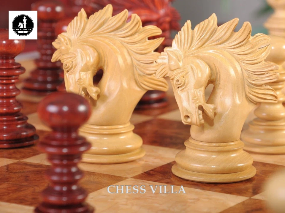 4.3″ Luxury Savano Series Staunton Chess Pieces- Bud Rosewood Triple Weighted - Image 4 of 4