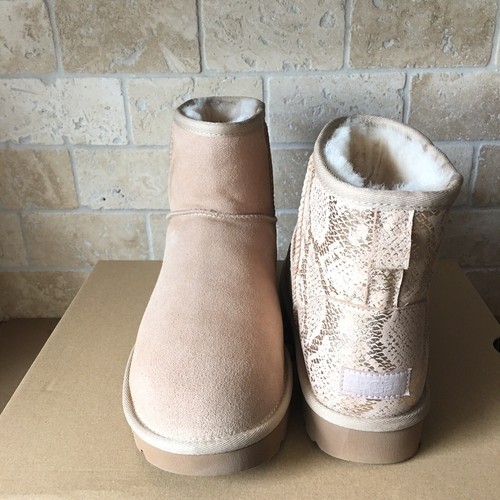 UGG Classic Mini Metallic Snake Gold 