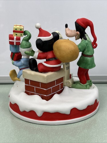 Disney Christmas 1990 "CHECKING IT TWICE" Porcelain Figurine Figure Vintage - Picture 6 of 11