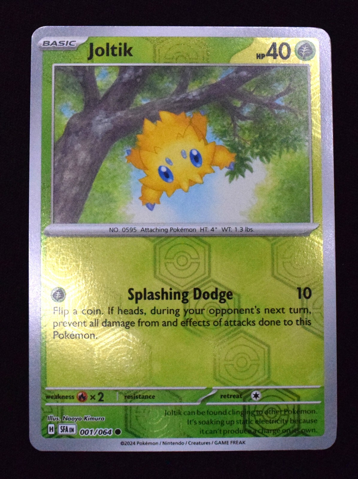 Pokemon TCG Joltik 001/064 2024 Shrouded Fable Reverse Holo Common Card - NM