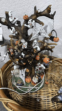 Haunted Halloween Lighted Tree 12 Characters-A Monster On Swing 16.5" Tall