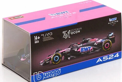BURAGO 1:43 MODELLINO AUTO FORMULA 1 BWT ALPINE A524 E. OCON #31 F1 2024 DIECAST - Picture 6 of 10