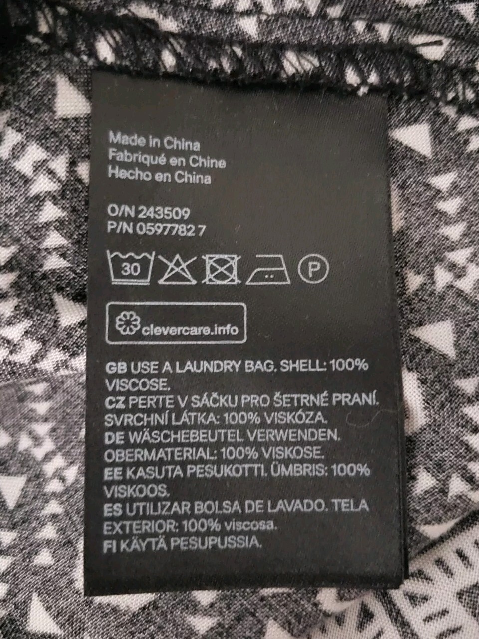 H&M Divided Dress Size 10 Peasant Smocked Waist Flared Cropped Sleeves Viscose thumbnail 10