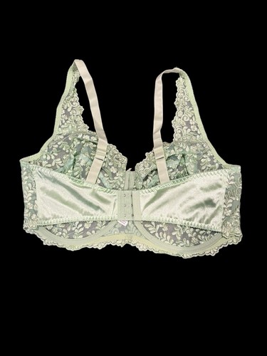 NWOT Woman Within Embroidered Lace Mesh Full Coverage Satin Back Bra 44DDD - Picture 5 of 9