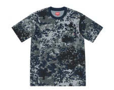 Supreme SS19 S/S Pocket Tee Navy German Camo Size Medium Box Logo Bogo