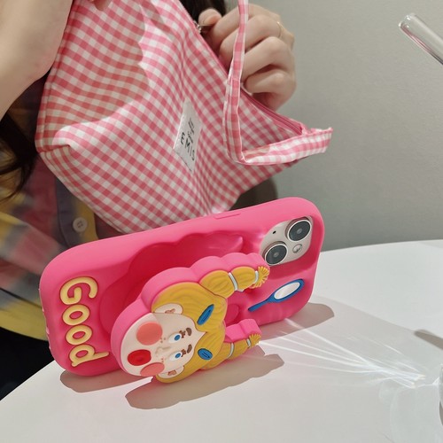 Für iPhone 11-16 Pro Max Silikon Cartoon Halterung Case Shockpoof Gummi Cover - Bild 6 von 13