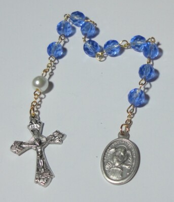 Handmade in USA Archangel Gabriel Single Decade Rosary  Patron of Communications