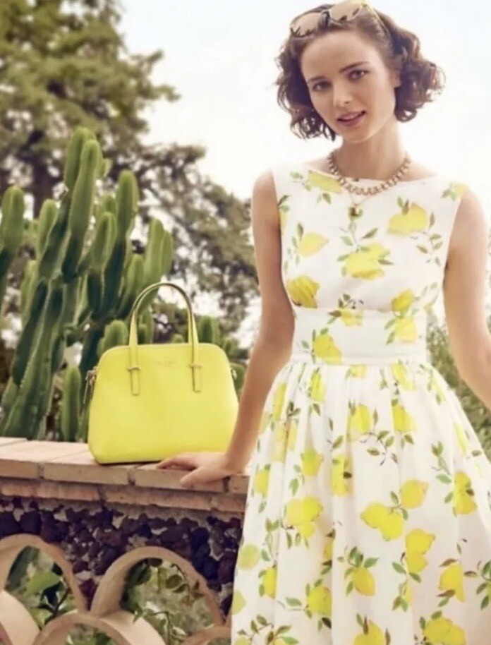 lemon fitted dress Squeeze the Day Yellow Multi Lemon Blossom Maxi Dress main image 1