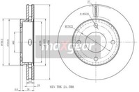 2X Maxgear 19-1857 Bremsscheibe FüR Mitsubishi Smart